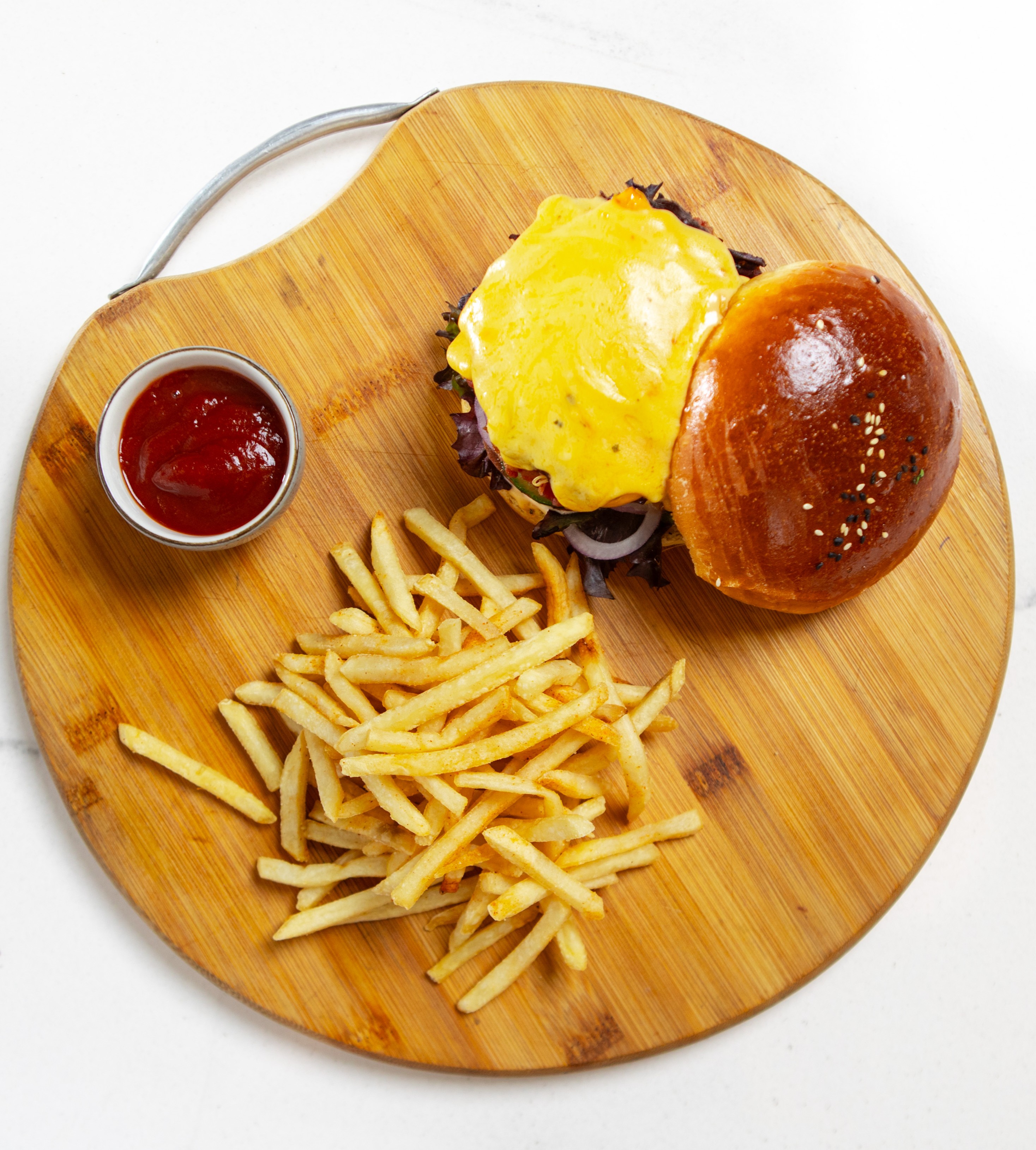 Classic Beef Burger and Chips